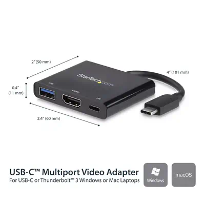 Adaptateur multifonction USB-C vers HDMI 4K avec USB Power Delivery et port USB-A_1