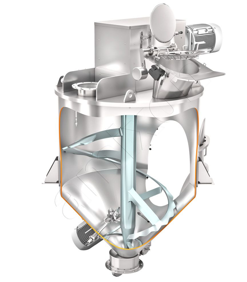 Amixon - Mélangeur mono-rotor conique pour liquides alimentaires - 130 litres_1