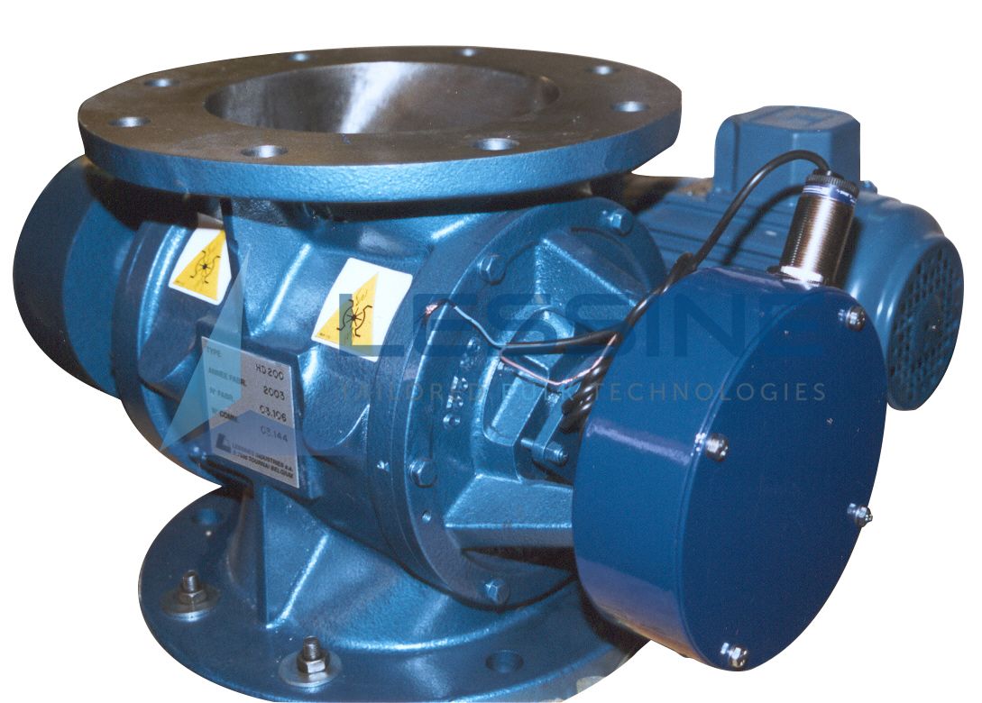 Écluse rotative pour industrie alimentaire - rotor alvéolaire avec racleur intégré_1