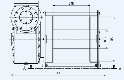 Treuil pneumatique à câble PSW-L - Planeta-France SAS - capacité de 250 à 2.000 kg, moteur à palettes et réducteur autobloquant_1