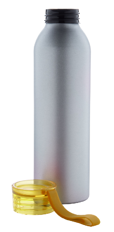 Gourde de sport en aluminium - 650 ml - couvercle coloré et dragonne en silicone_1