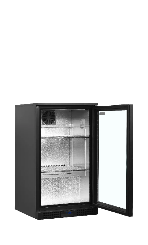 Arrière bar réfrigéré 1 porte BA6H noir TEFCOLD_1