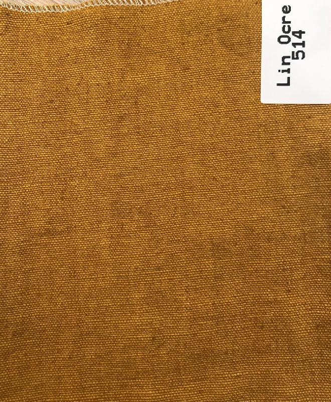 CARTAGENE - Canapé fixe 3 places en lin jaune déhoussable - 2,10m - Design élégant et haut de gamme_1