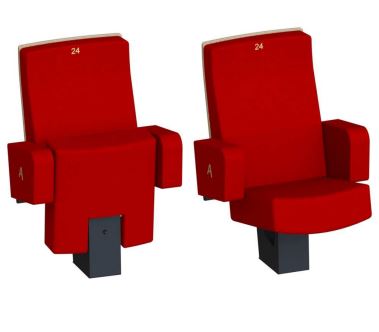 Fauteuil  de cinéma démontable à piétement métallique pour ERP - MANON_0