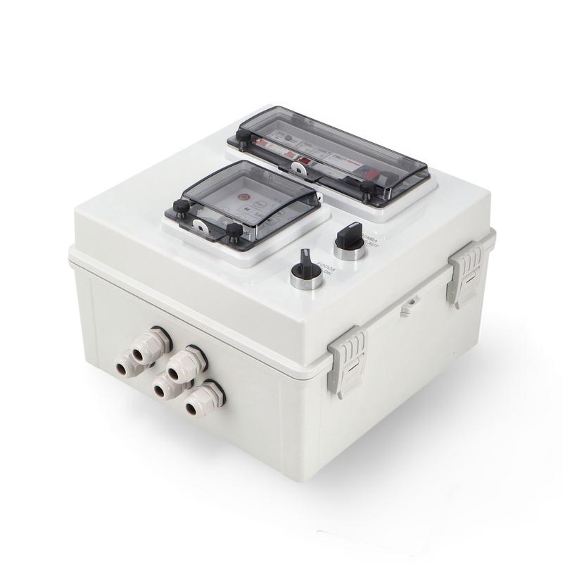Panneau électrique pré-assemblé pour piscine 1 HP - Transformateur 60W AC, contrôleur RGBW, différentiel 25A, IP65 - Réf. ALM6428_1