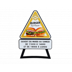 Panneau personnalisé Restaurant - gamme Innov ou Traduction - WP Signalisation_1