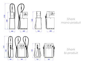 Shark vp distributeur de carburant - lafon - débit de vitesse standard 40 l/mn_1