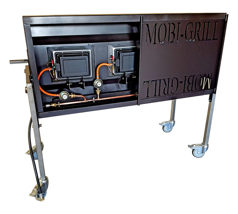 Tournebroche mechoui à gaz module , sur remorque ou sur chariot - mobigrill_1