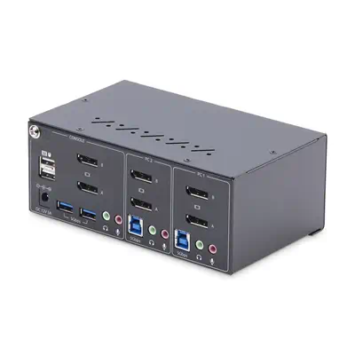 Switch KVM 2 Ports pour Deux Moniteurs, 4K60Hz, 2 Ports USB 5Gbps, 2 Ports USB 2.0 HID - Commutateur_1