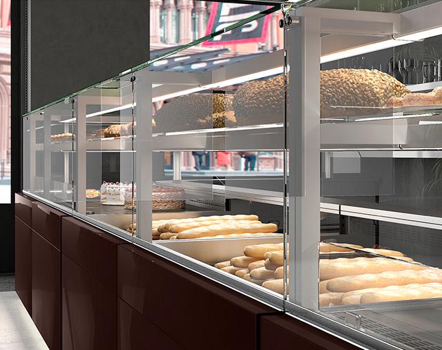 Vitrine KUBO pour présentation de chocolats et pâtisseries