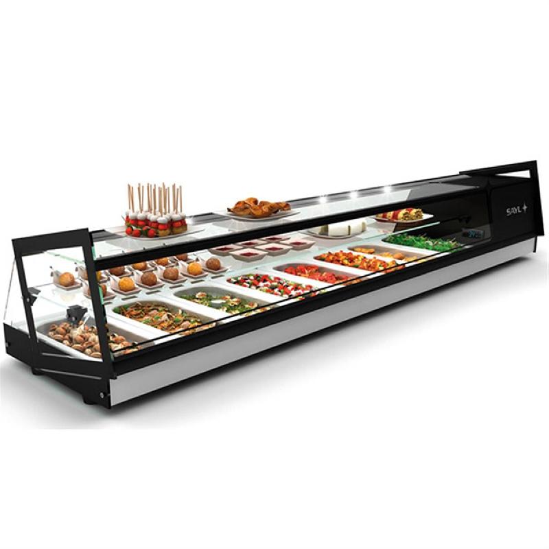 Vitrine réfrigérée à tapas KUBE - 3 niveaux - 8 bacs GN 1/3 ou cuve plane - 1680 mm | Sayl Barcelona -_1