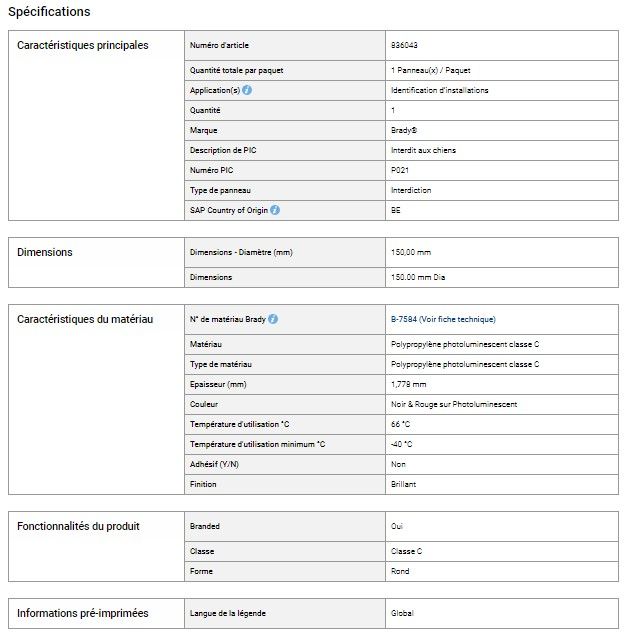 836043 - signalisations sécurité travail - brady - dimensions: 150.00 mm dia_1