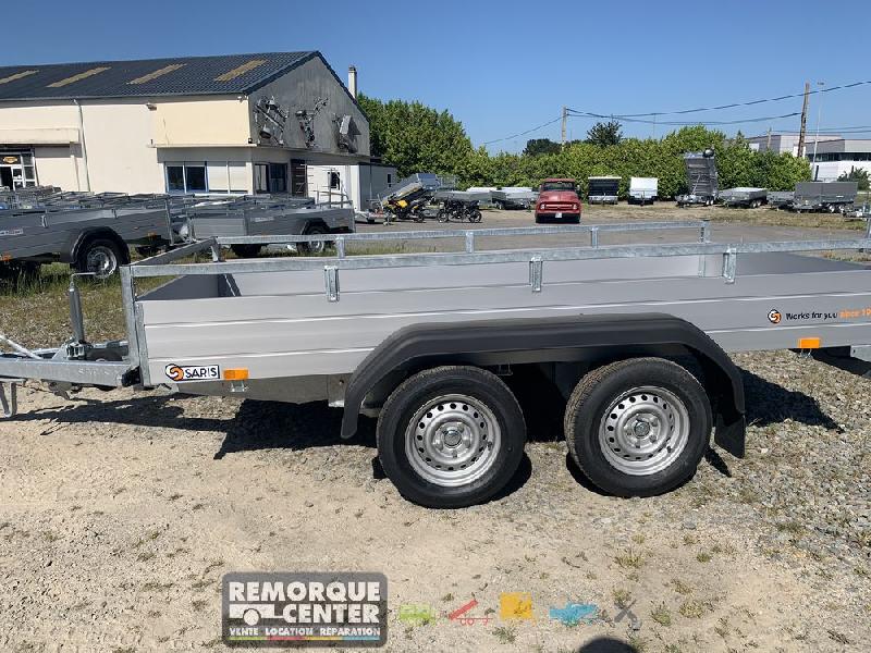 Remorque freinée aluminium - MCALU - FW2000 - 2 essieux - PTAC : 2000 Kg - 305 x 153 cm - Saris - Référence K1 276 150 2700 2_1