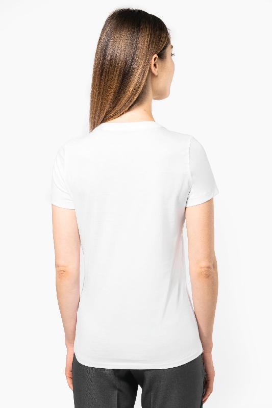 T-shirt Supima col V manches courtes femme - Kariban Réf: K3003 - Coton 100% - Toucher soyeux_1