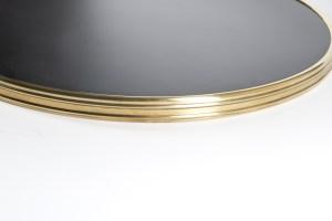 Table de terrasse Monceau - ronde, noir et cerclage laiton - design rétro et résistant_1