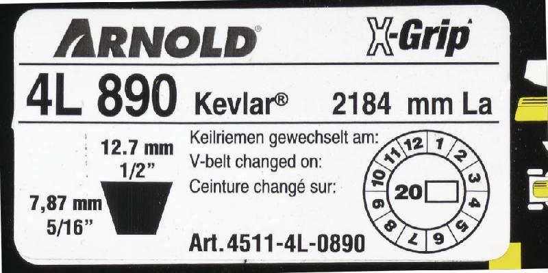 Courroie trapézoïdale X-Grip V - type 4L890_1