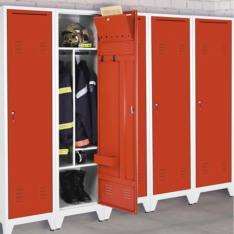 Armoire vestiaire pompiers - portes indégondables - largeurs 500 et 950mm - modèle simple ou double_1
