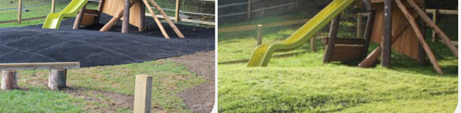 Sol amortissant pour gazon (Grass en toute sécurité) - Référence BTDAL01_1