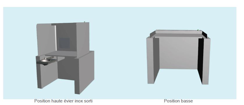 Cabines d'analyses sensorielles en matériaux nobles, robustes et esthétiques - version simple - REFERENCE_1