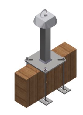 Potelet d'ancrage standard à brider - Dispositif de protection contre les chutes de hauteur - Acier galvanisé EN 795 classe A_1