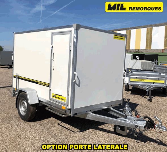 Remorque fourgon 5 polyester alu & multiplis - MIL Remorque - PTAC 750 kg - 204 x 114 x H120 cm_1