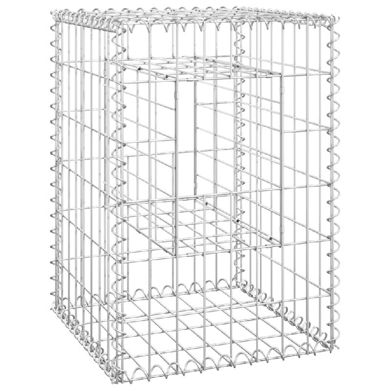 Vidaxl poteaux à panier de gabion 2 pcs 40x40x60 cm fer 151259_1