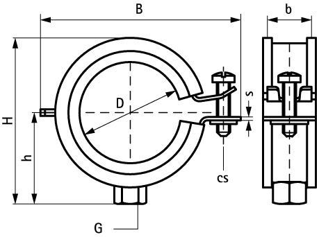 Colliers de fixation - Walraven France - BISMAT® Flash, acier galvanisé, diamètre 15 à 18 mm - Réf : 3373018_1