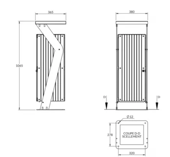 Corbeille SQUARE stratifié compact_1