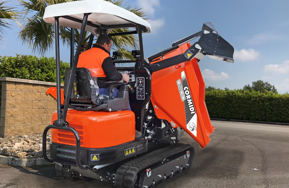 Dumper hydrostatique haute performance - capacité 2000 kg - Cormidi - idéal pour travaux de construction, jardinage et agricoles_1