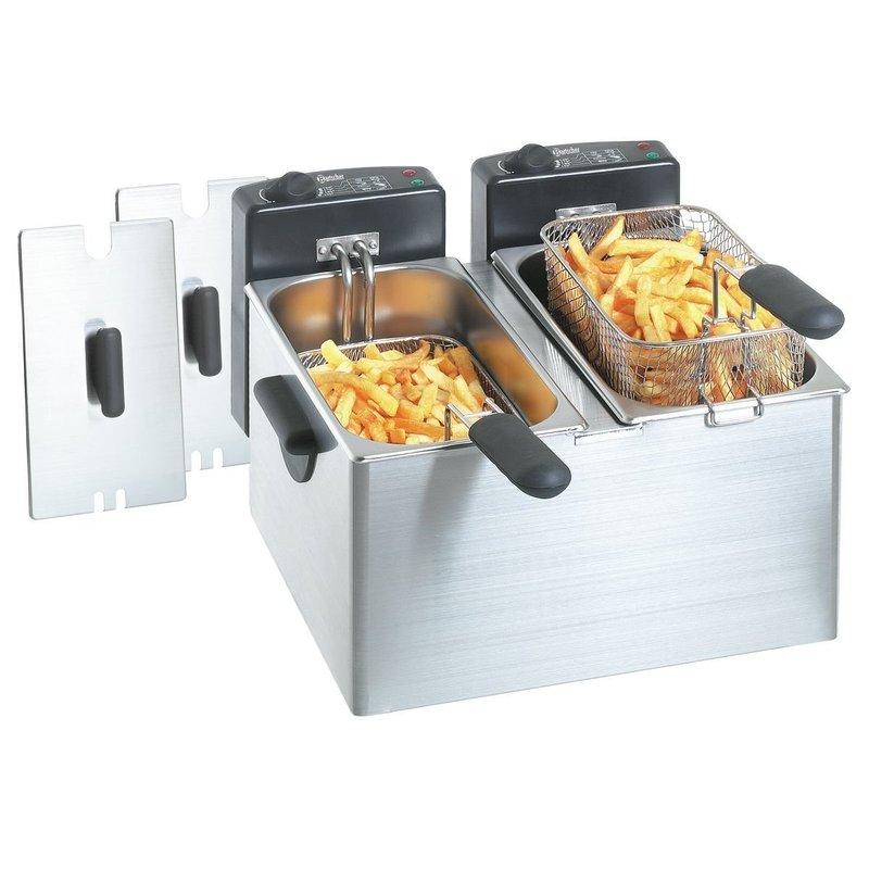 Friteuse électrique à poser MINI III - 2 cuves - 2 x 4 L | Bartscher_1