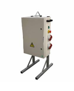 Mcpatcx510 - Armoire électrique de chantier - H2MC - Porte opaque à deux serrures triangle - 40A polyester RAL7035 - Normes EN61439_1