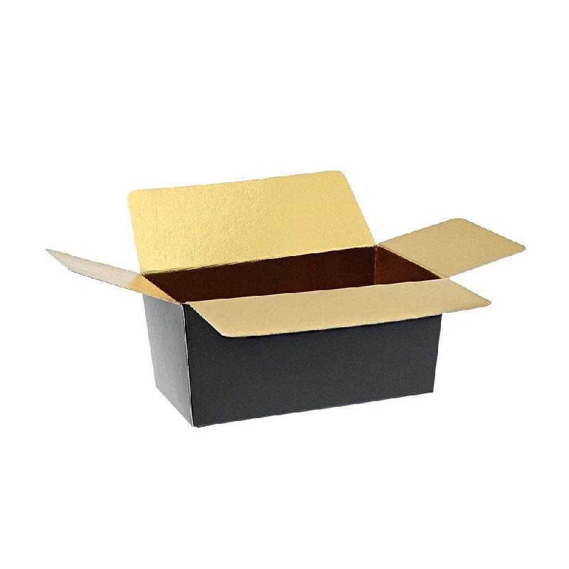 Ballotin noir intérieur or 375g 13x7x6,3cm - par 50 - Fabriqué en France - Recyclable et biodégradable_1