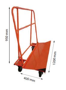 Chariot manuel porte-panneaux PK4 - capacité 500 kg - plateau 1200x400 mm_1