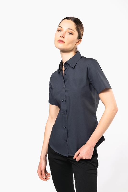 Chemise de travail femme manches courtes - coton/élasthanne stretch - Réf : K532_1