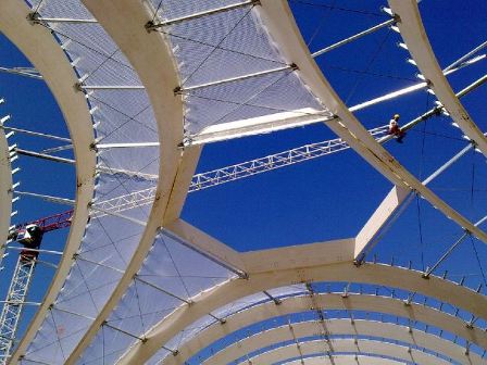 Filet de sécurité antichute 5x5 mètres - Plucéo PL0016 - Norme EN 1263-01 - Maille 100x100 mm_1