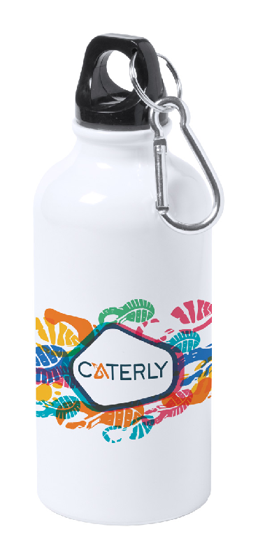 Gourde de sport en aluminium - 400 ml - avec mousqueton - idéale pour sublimation_1