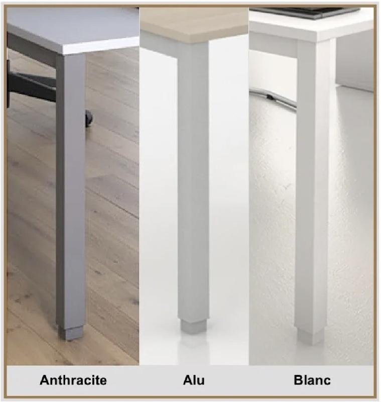 Table rectangulaire 6-8 personnes Tempo - Mobel Linea - 200, Anthracite, Chêne moyen_1