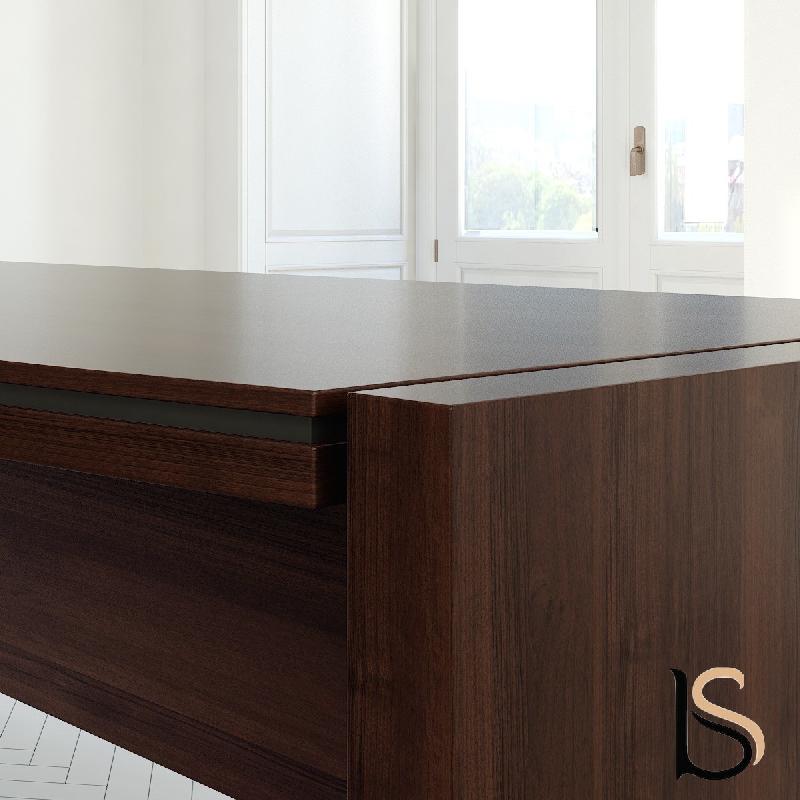 Table ronde 4 personnes Status - MDD - Noir, Wenge_1