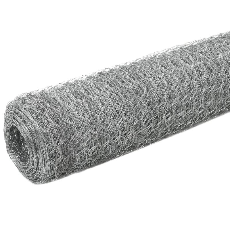 Vidaxl grillage pour volière acier galvanisé 25x1,2 m argenté 143328_1