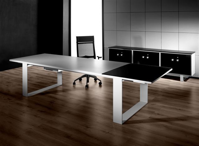 Amix - Bureaux de direction Office Concept - Design épuré avec plateau en verre ou bois_1