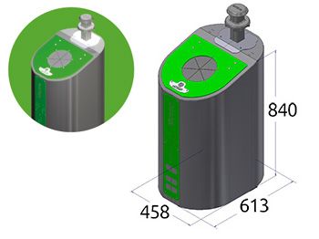 Borne d'apport volontaire enterrée de 3 à 5 m3 - incombustible - modèle Terra - robuste et design épuré_1