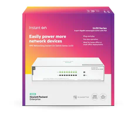 Networking Instant On Switch 8p Gigabit CL4 PoE 64W 1430_1