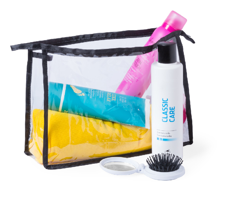 Trousse à maquillage zippée - plastique transparent - 45 gr_1