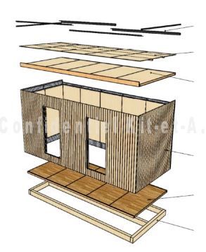 Studio de jardin - KIT&A - 11,6 m² en kit avec menuiseries en PVC double vitrage et structure isolée_1