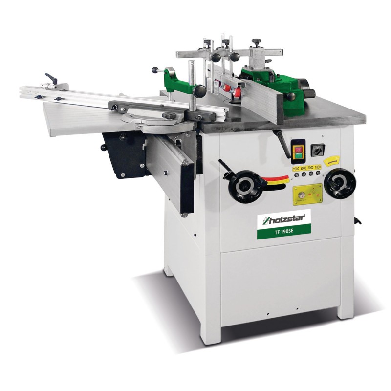 Toupie Holzstar TF 190 SE (230 V) - Broche inclinable +5° à -30°, table massive en fonte grise_1