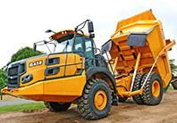 Engin de chantier Bell B45E pour transport de matériaux lourds