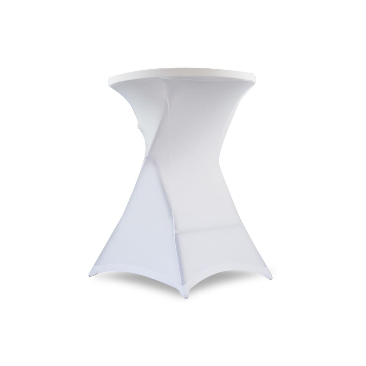 Mange-debout pliant - housse blanche lavable - plateau 80 cm - usage professionnel_1