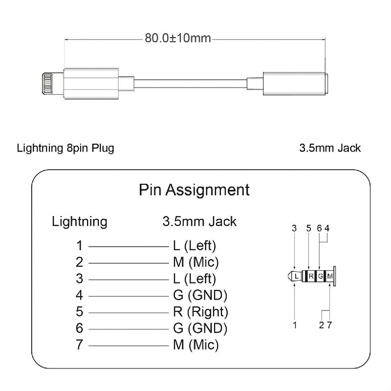 ROLINE Adaptateur Type 8 pin - 3,5mm Audio, M/F, 0,13 m_1