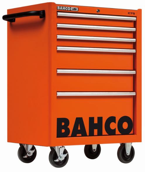 Servante classique C75 - Orange - 6 tiroirs - 986 x 501 x 763 mm - Système Lock&Go - Modèle 1475K6_1