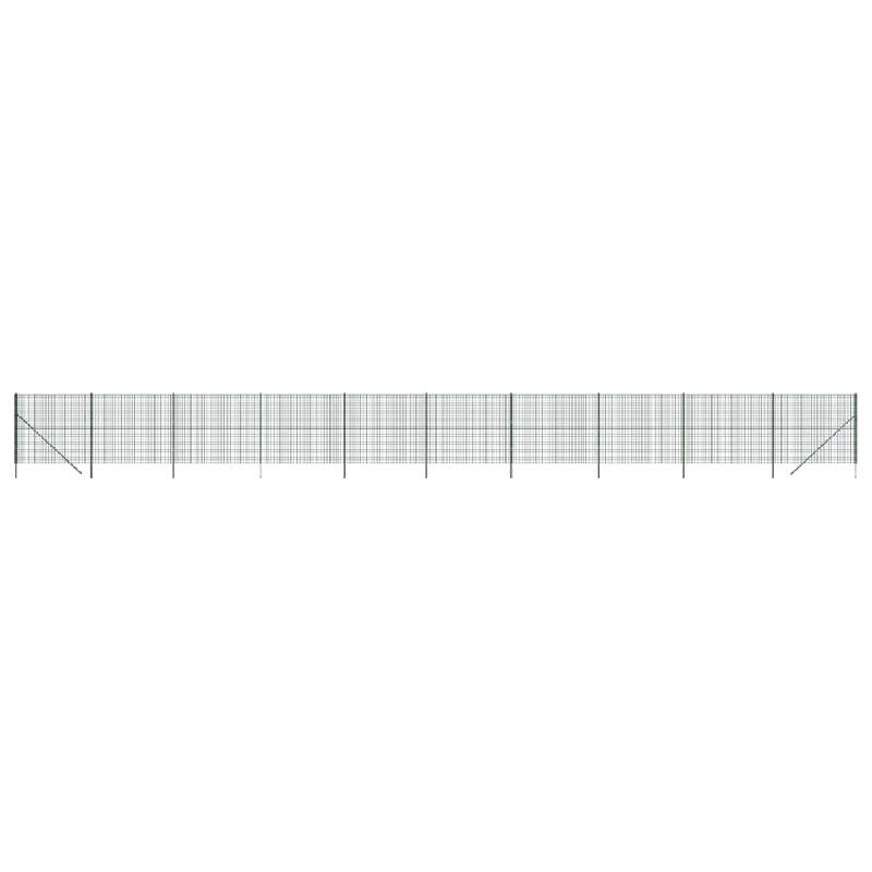 Vidaxl clôture en treillis métallique vert 1,4x25 m acier galvanisé 154059_1